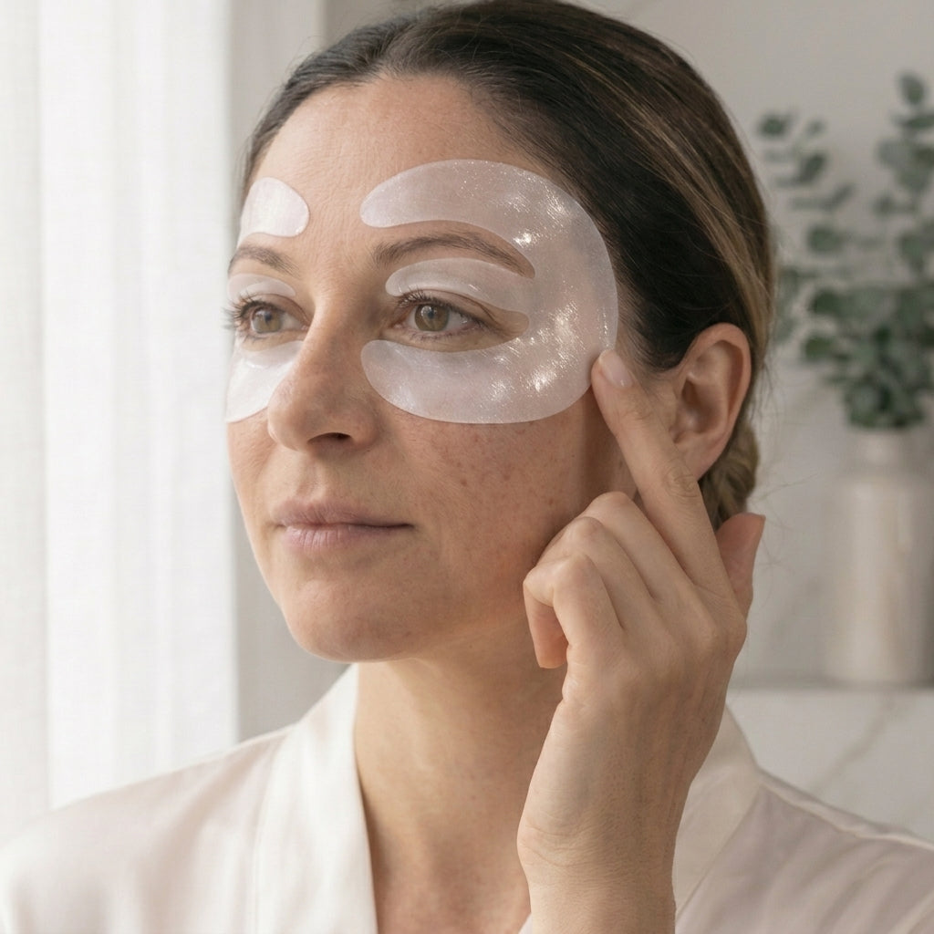 crème yeux anti cernes | soin contour des yeux anti poches | soin yeux 3 en 1 | texture crème contour des yeux | femme appliquant crème yeux | soin yeux anti âge | crème hydratante contour des yeux | routine soin contour des yeux